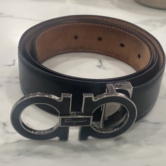 Salvatore Ferragamo Black Dress Belt